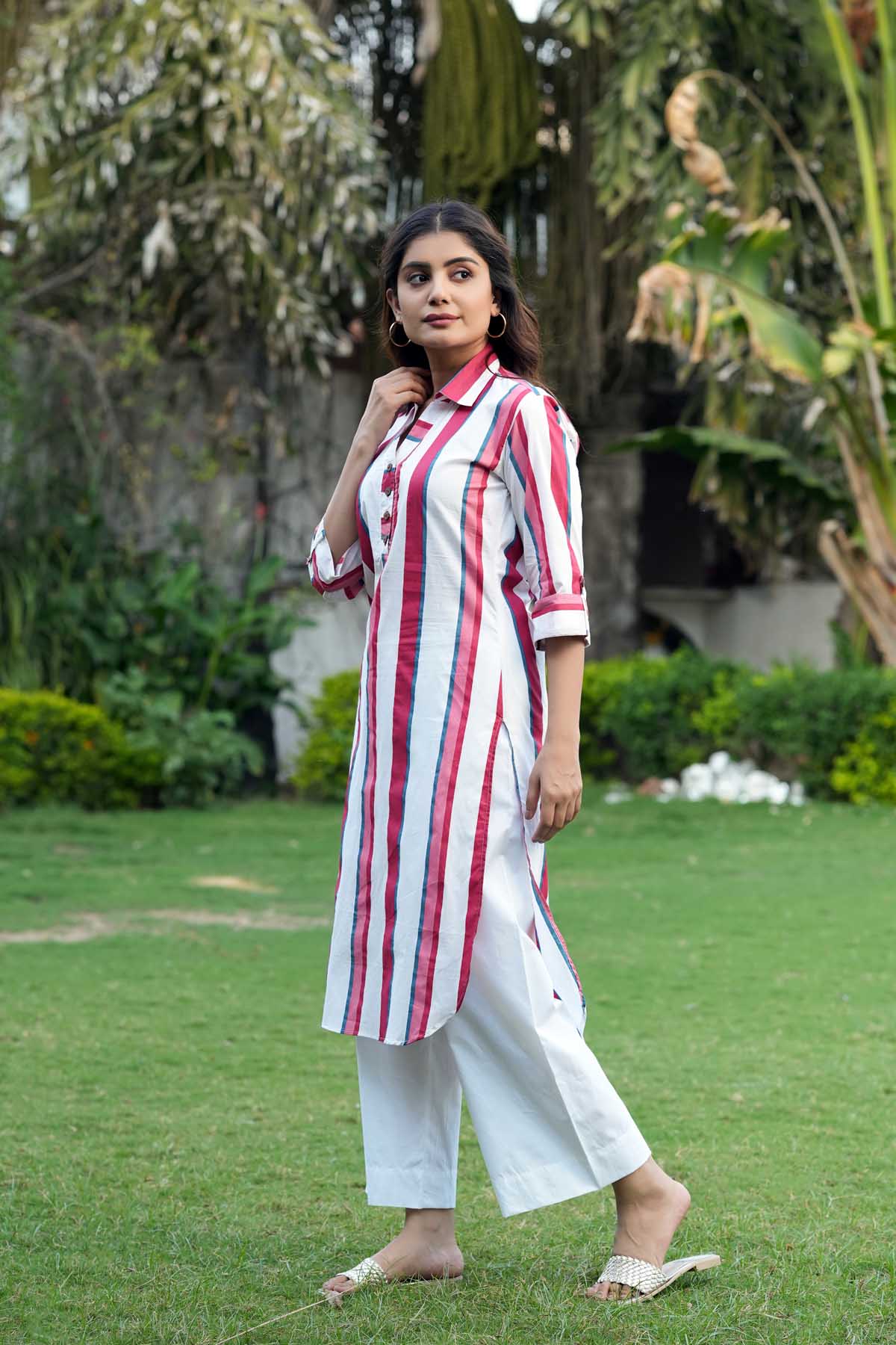 Kurti with sale stripes