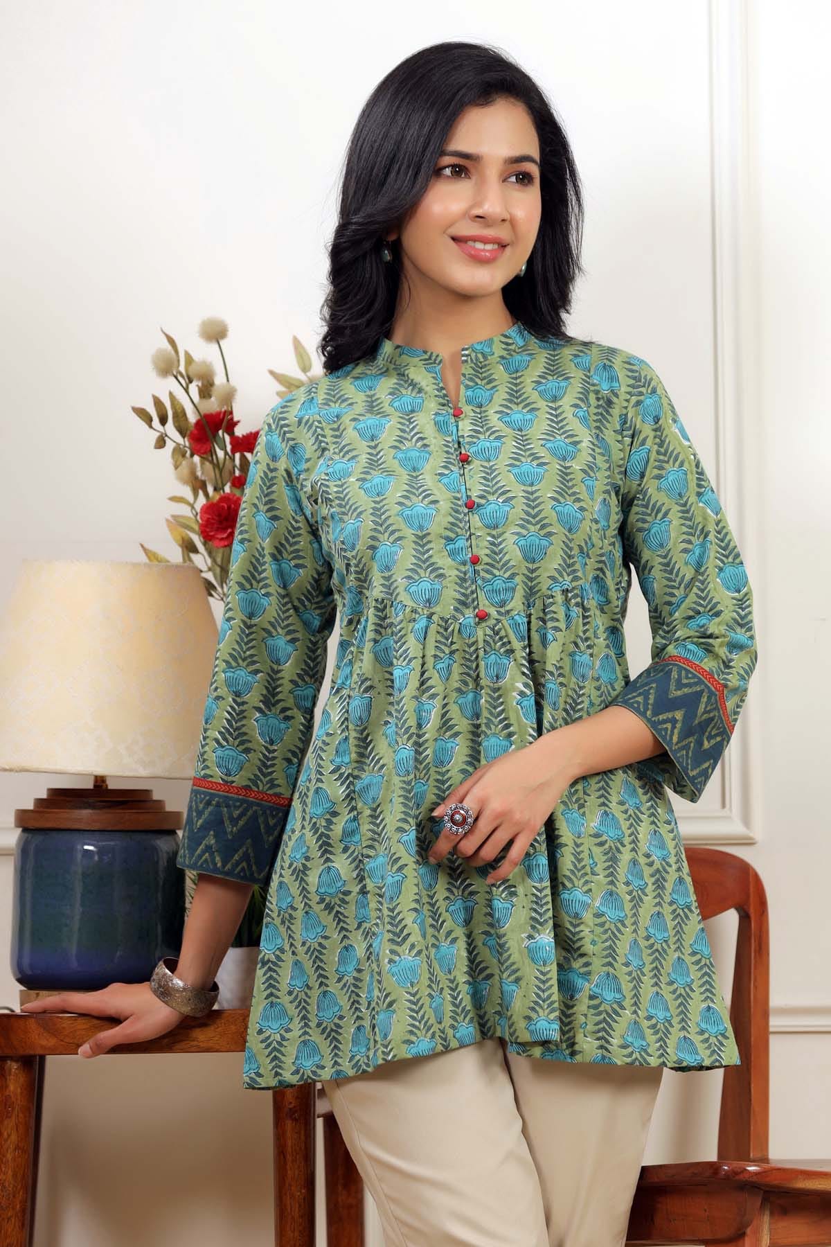 Light on sale green kurtis