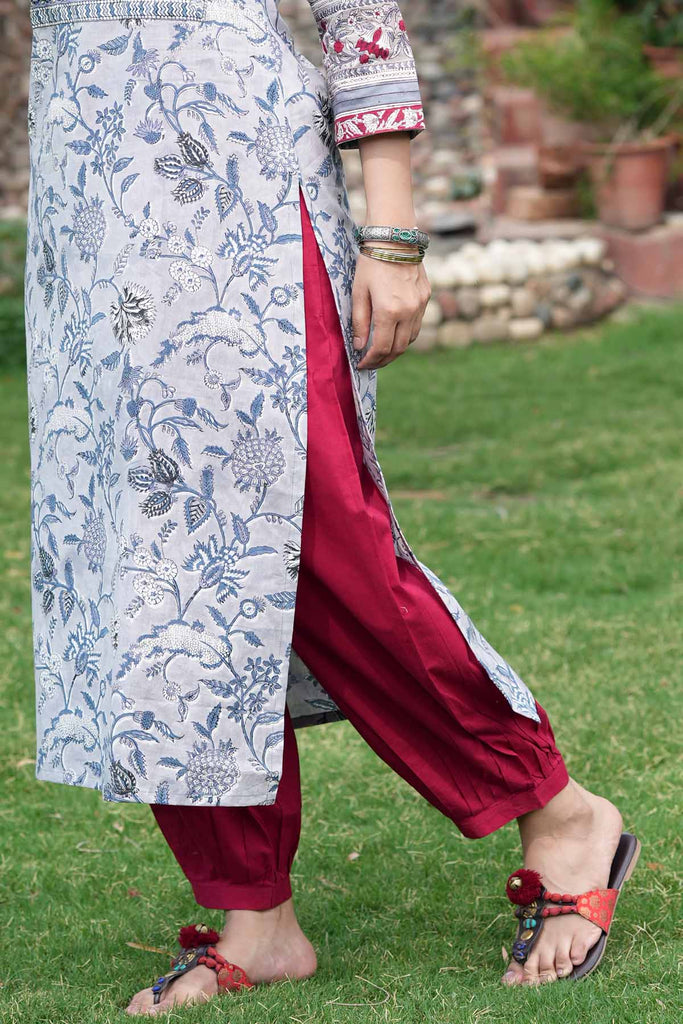 Black Embroidered Pakistani Pant Style Salwar Suit - Hijab Online