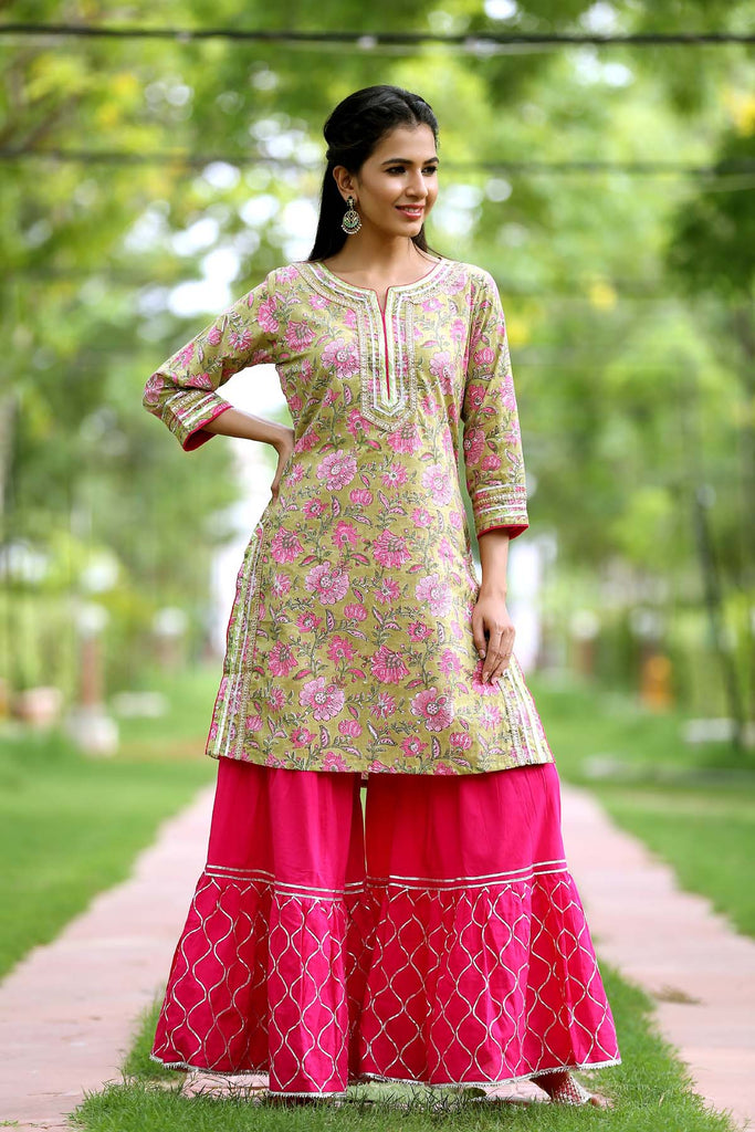 Buy Cotton Plain Mehndi Green Color Trouser Online @ ₹849 from ShopClues